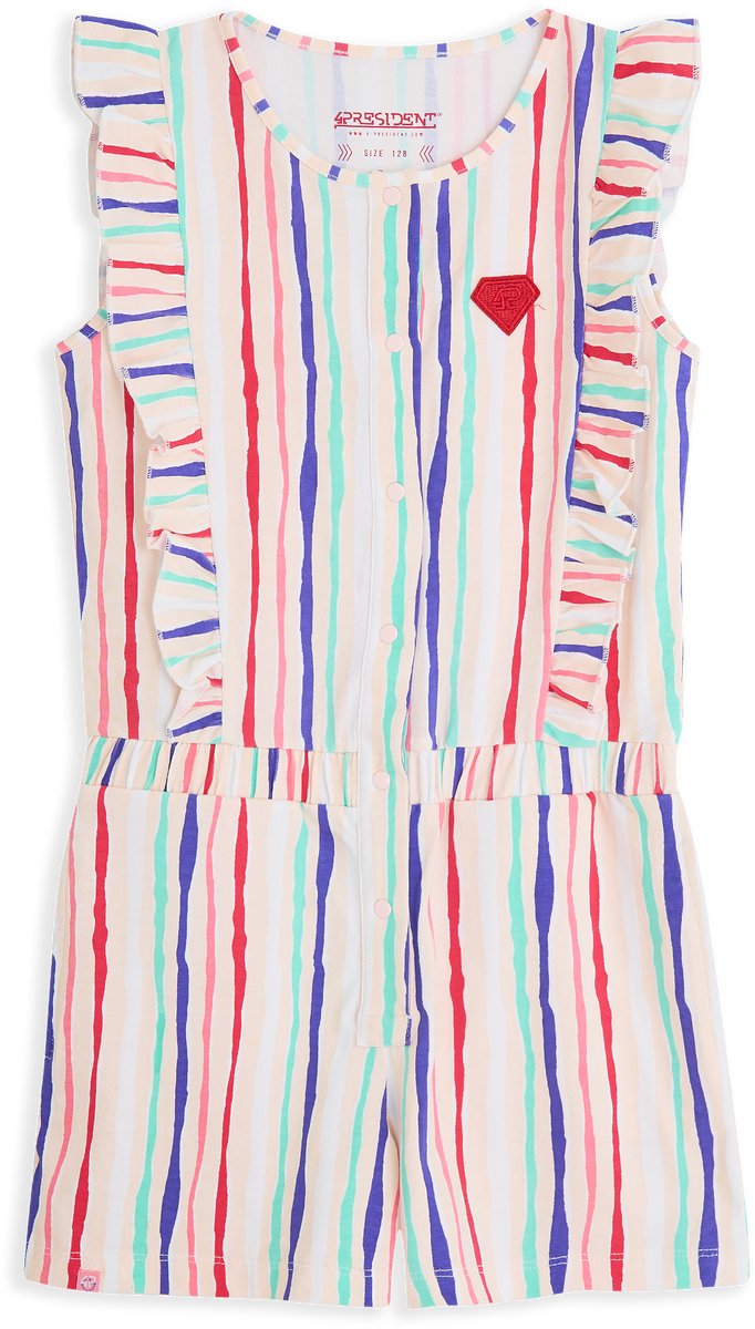 4PRESIDENT Meisjes jurk – Stripes Aop – Maat 140 – Meisjes jurken - Afbeelding 2