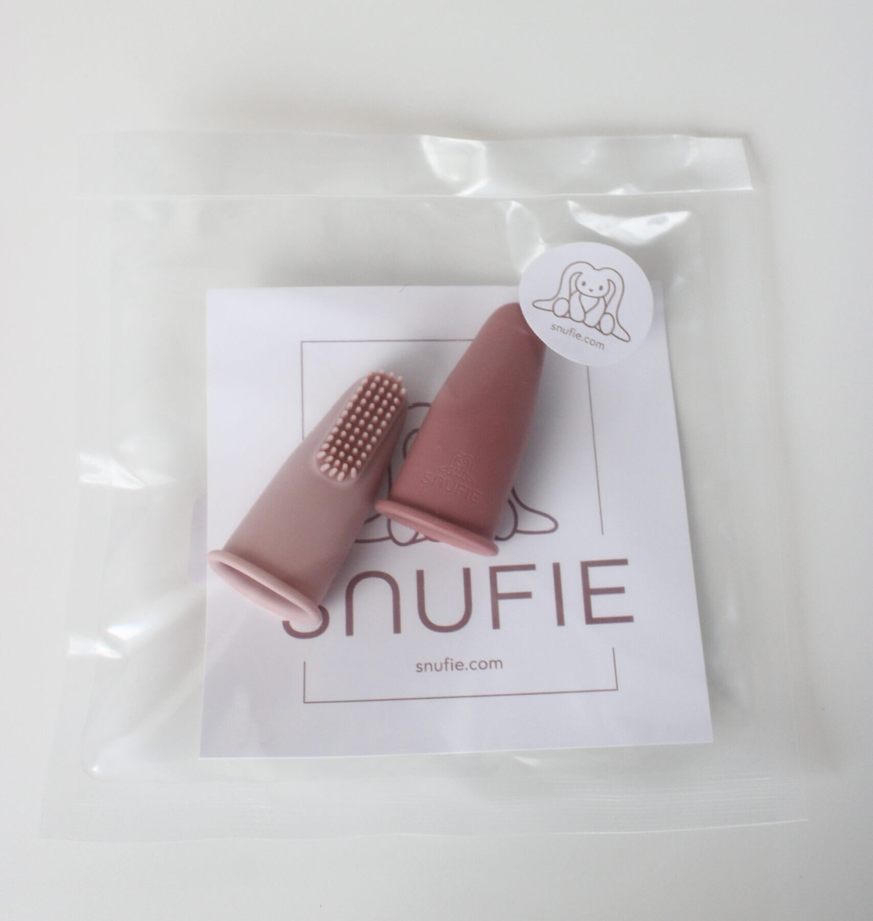 Snufie Vingertandenborstel | Set van 2 Blush & Roze