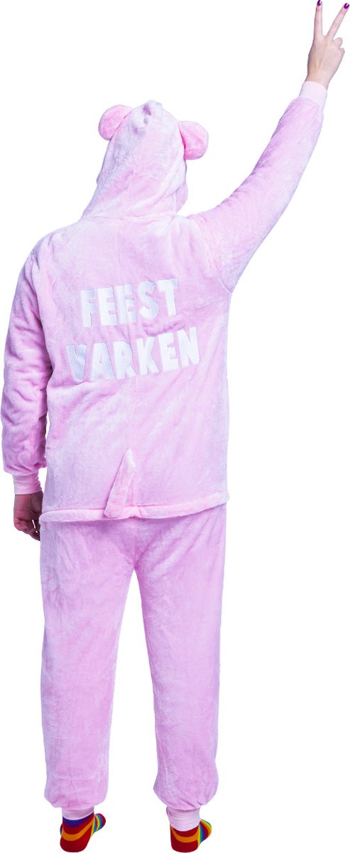 Varken onesie – Dieren onesie – Verkleedkleding – Feestvarken – M/L